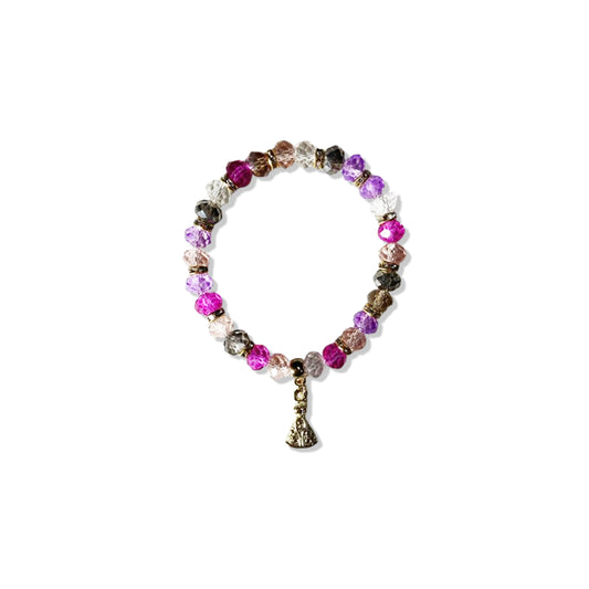 PULSEIRA CRISTAL COLORIDA NOSSA SENHORA APARECIDA  (06 UNIDADES)