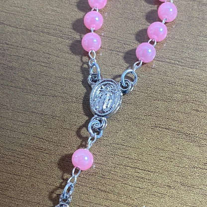 DEZENA DE DEDO PEROLA ROSA 6MM (12 UNIDADES)