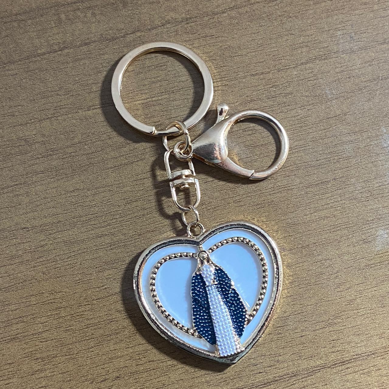 CHAVEIRO LUXO NOSSA SENHORA DAS GRAÇAS COM MOSQUETE  (6 UNIDADES)