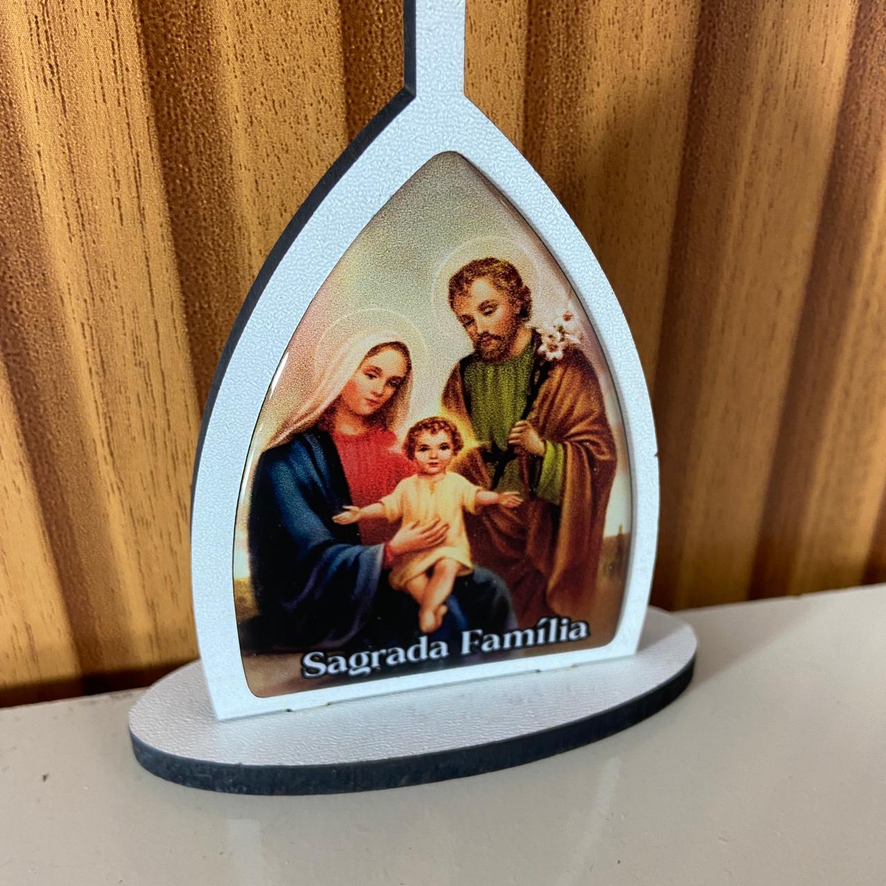 CAPELA MDF DESMONTÁVEL SAGRADA FAMÍLIA 11CM (1 UNIDADE)