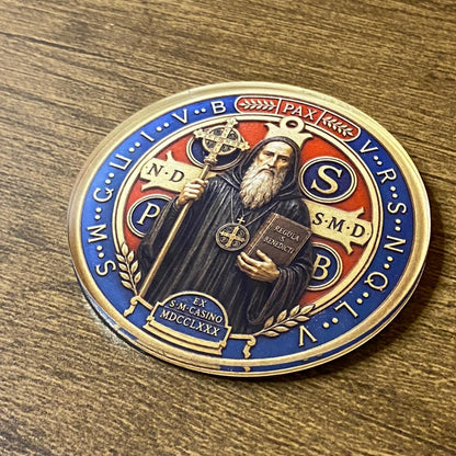 IMÃ DE ACRÍLICO MEDALHA SÃO BENTO (1 UNIDADE)