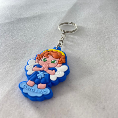 CHAVEIRO EMBORRACHADO SANTO ANJO AZUL MOD2 (12 UNIDADES)
