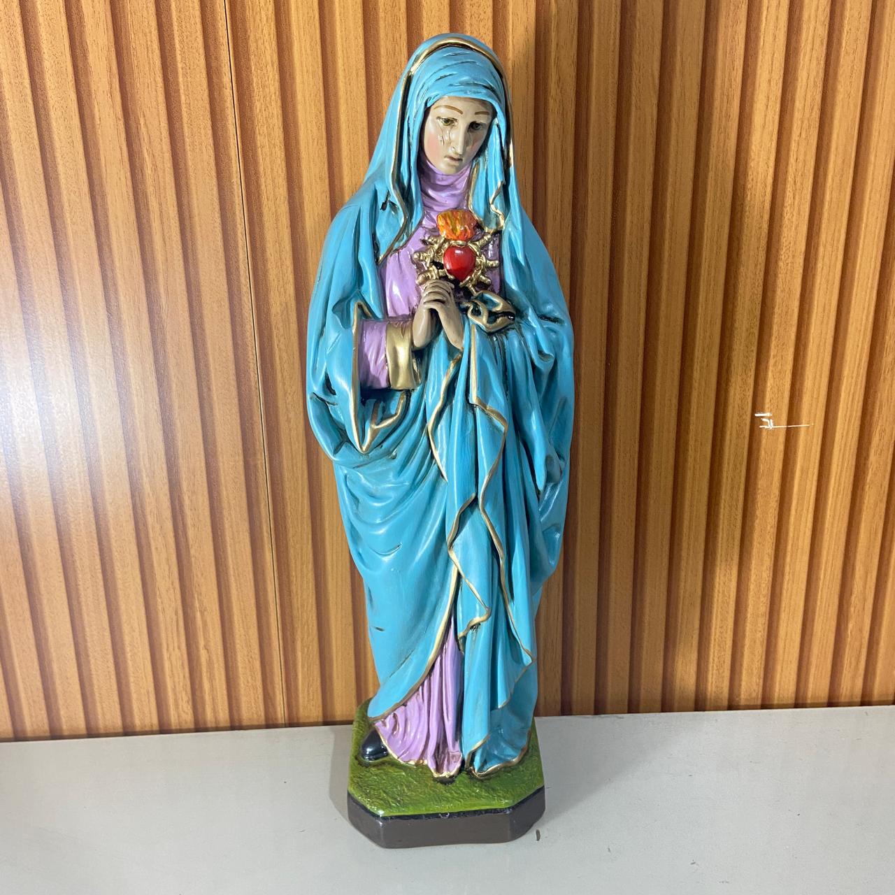 IMAGEM DE GESSO NOSSA SENHORA DAS DORES 43CM (1 UNIDADE)