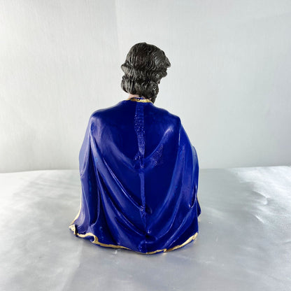 IMAGEM DE RESINA NACIONAL SÃO JOSÉ AFETUOSO SENTADO 19CM (1 UNIDADE)