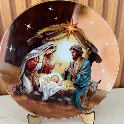 ADORNO DE MESA ACRÍLICO RESINADO PRESÉPIO MOD2 15CM (1 UNIDADE)