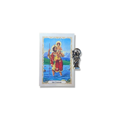 SANTO CHUMBO DE BOLSO SÃO CRISTOVÃO (12 UNIDADES)