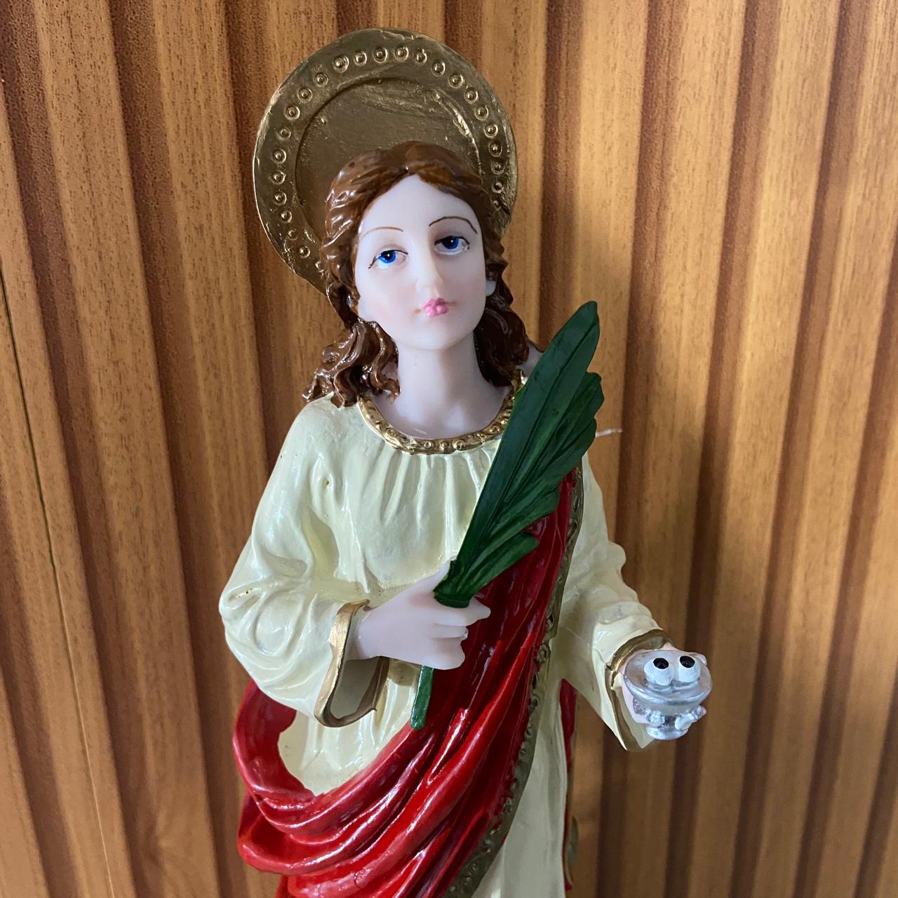 IMAGEM DE RESINA NACIONAL SANTA LUZIA MOD2 31CM  (1 UNIDADE)