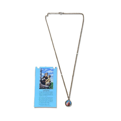 CORRENTE INOX COM MEDALHA RESINADA SANTO ANTÔNIO  (3 UNIDADES)