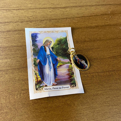 MEDALHA ALUMINIO MARIA PASSA A FRENTE (36 UNIDADES)