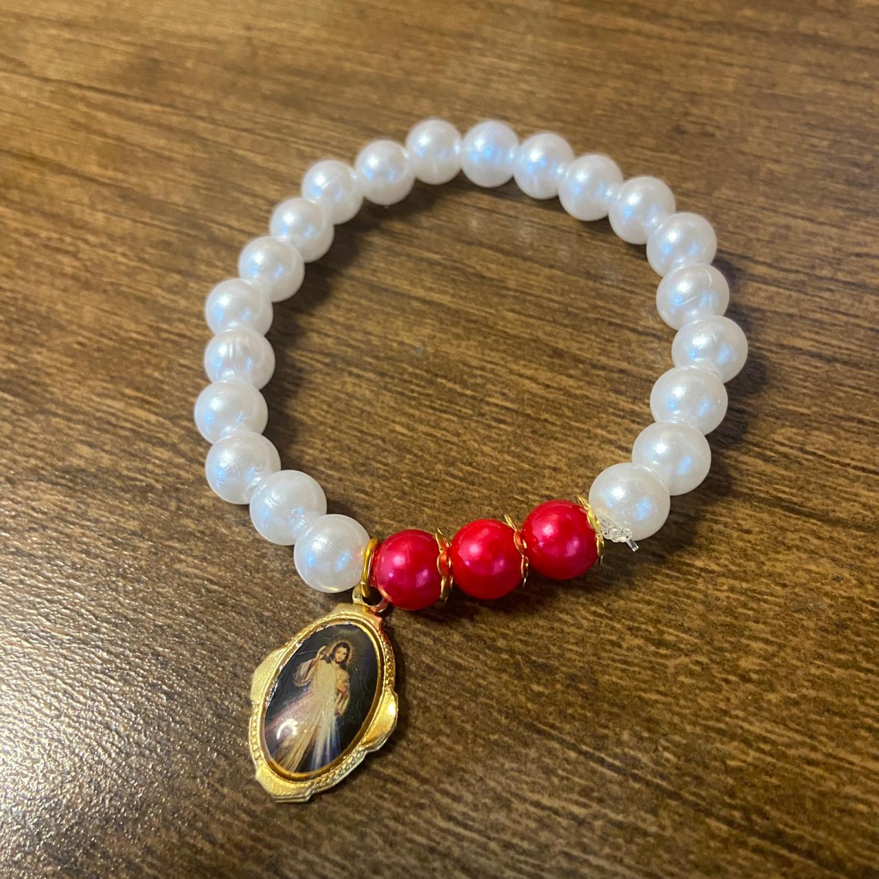 PULSEIRA PÉROLA JESUS MISERICORDIOSO  (01 UNIDADE)