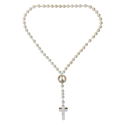 TERÇO DE NOIVA PÉROLA NOSSA SENHORA APARECIDA 14MM (1 UNIDADE)