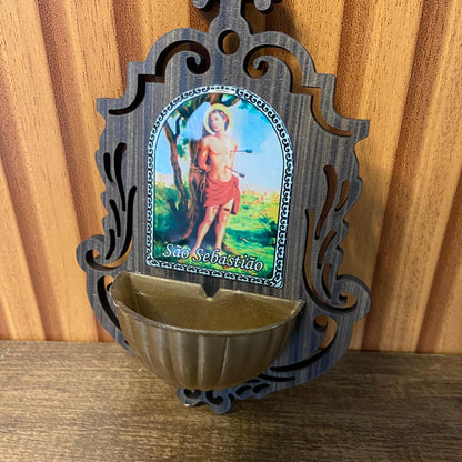 PORTA AGUA BENTA MDF SÃO SEBASTIÃO 16CM (1 UNIDADE)