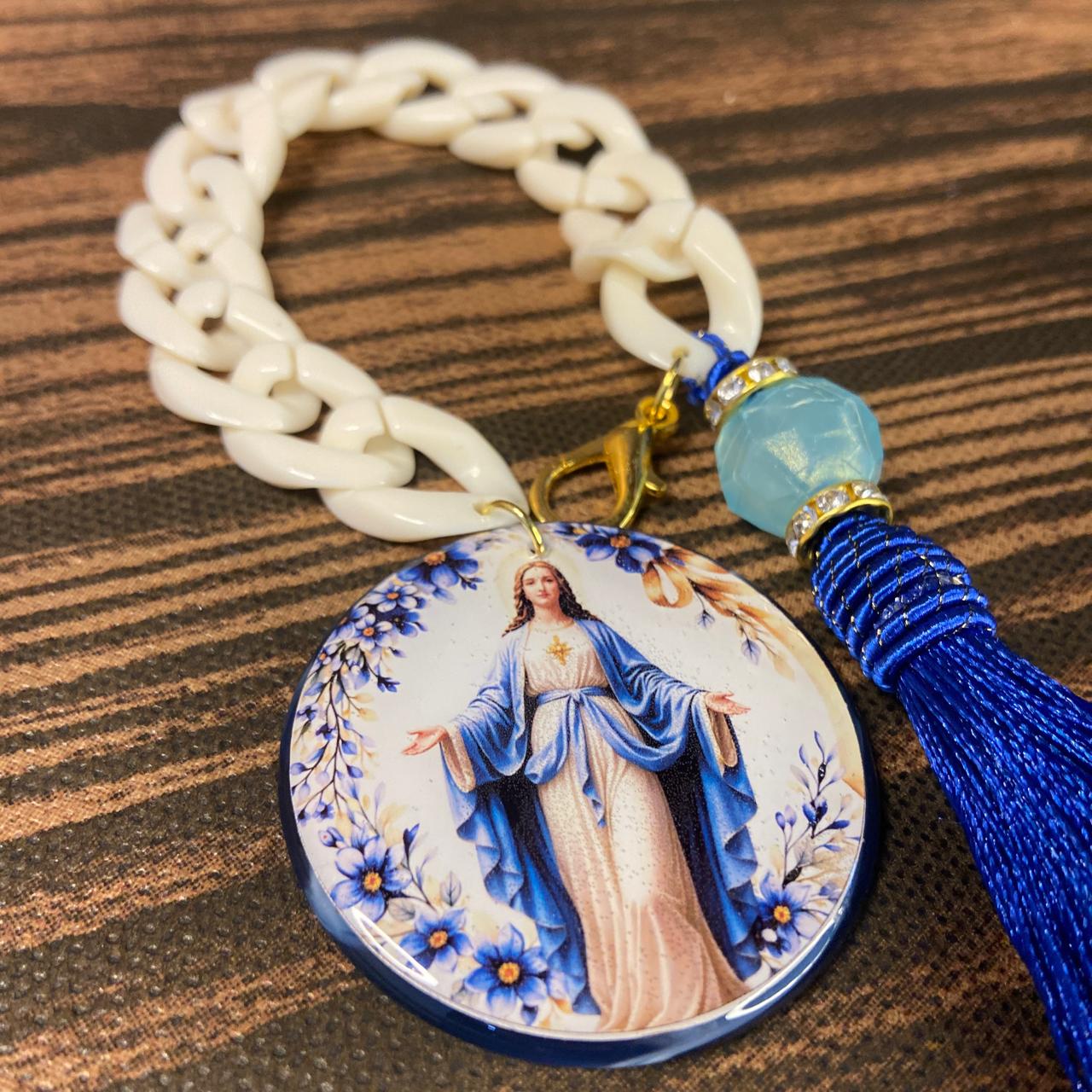 ELO DA CONSAGRAÇÃO  MEDALHÃO RESINADO NOSSA SENHORA DAS GRAÇAS (1 UNIDADE)