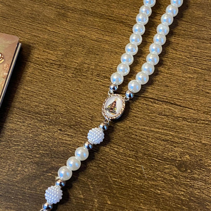 ROSÁRIO PÉROLA NOSSA SENHORA APARECIDA 8MM (1 UNIDADE)