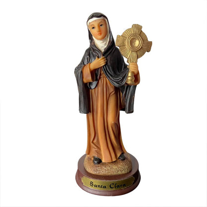 IMAGEM DE RESINA IMPORTADA SANTA CLARA 15CM (1 UNIDADE)