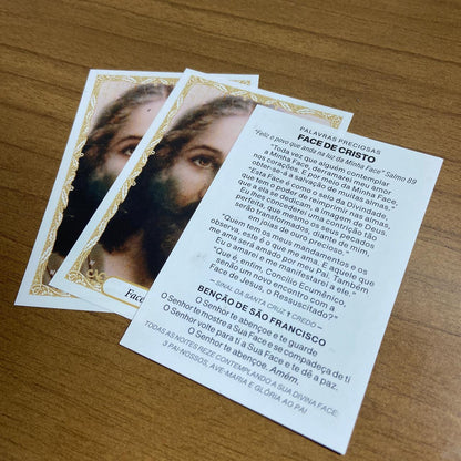 FOLHETO DE ORAÇÃO FACE DE CRISTO (300 UNIDADES)
