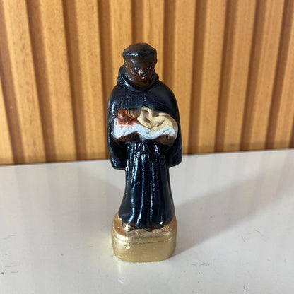 IMAGEM DE GESSO SÃO BENEDITO 9,5CM (1 UNIDADE)