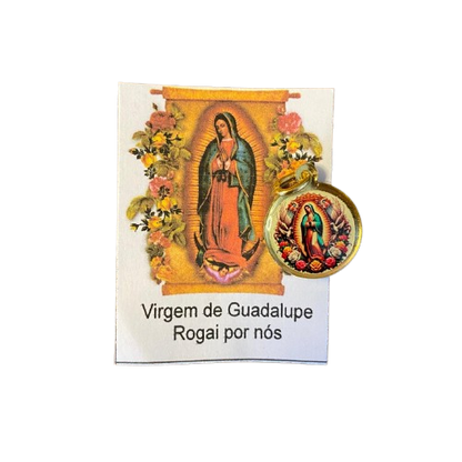 MEDALHA DUPLA FACE NOSSA SENHORA DE GUADALUPE (12 UNIDADES)