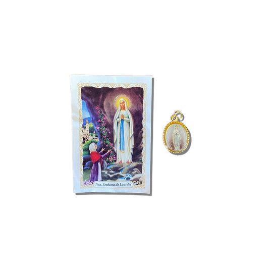 MEDALHA ALUMINIO NOSSA SENHORA DE LOURDES MOD2 (36 UNIDADES)