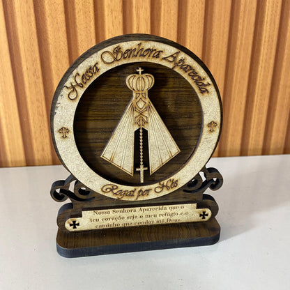TOTEM MDF TABACO NOSSA SENHORA APARECIDA (1 UNIDADE)