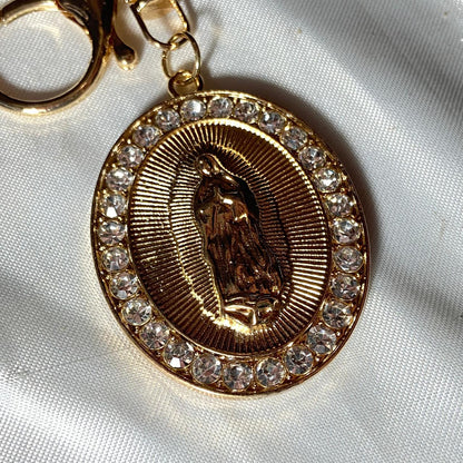 CHAVEIRO LUXO NOSSA SENHORA DE GUADALUPE COM STRASS (6 UNIDADES)