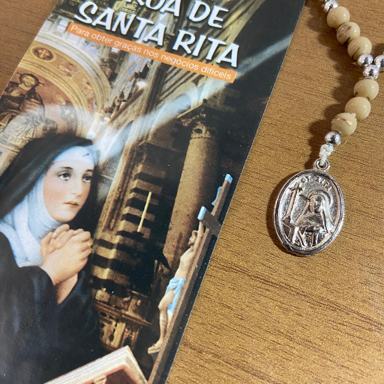 COROA DE SANTA RITA MEDALHA PRATEADA 6MM (1 UNIDADE)