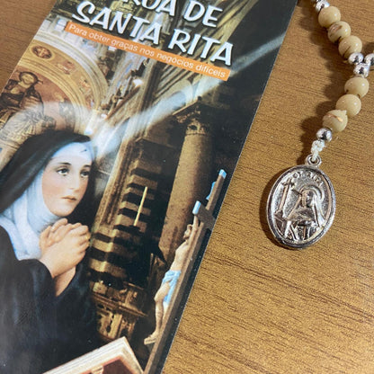 COROA DE SANTA RITA MEDALHA PRATEADA 6MM (1 UNIDADE)