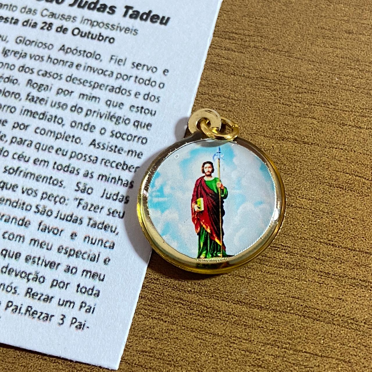 MEDALHA DUPLA FACE SÃO JUDAS TADEU (12 UNIDADES)