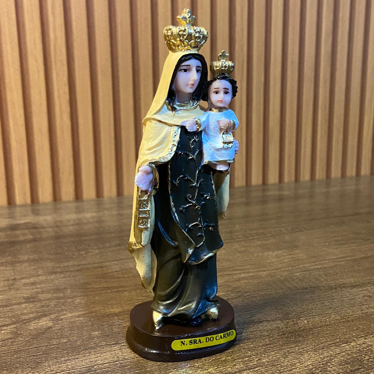 IMAGEM DE RESINA NACIONAL NOSSA SENHORA DO CARMO 15CM (1 UNIDADE)