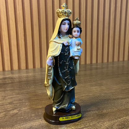 IMAGEM DE RESINA NACIONAL NOSSA SENHORA DO CARMO 15CM (1 UNIDADE)