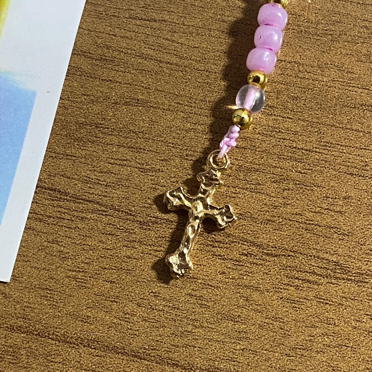 TERÇO MIÇANGA ROSA SANTA TERESINHA 4MM (1UNIDADE)