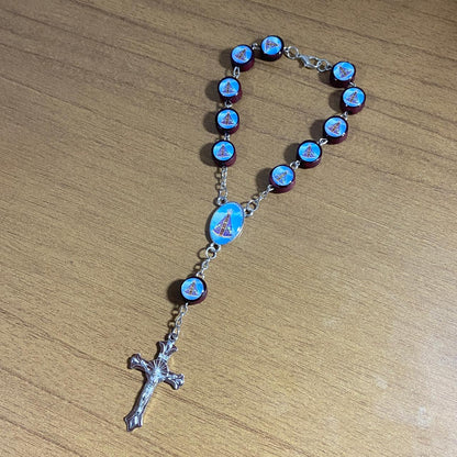 DEZENA PARA CARRO MADEIRA NOSSA SENHORA APARECIDA  10MM (6 UNIDADES)