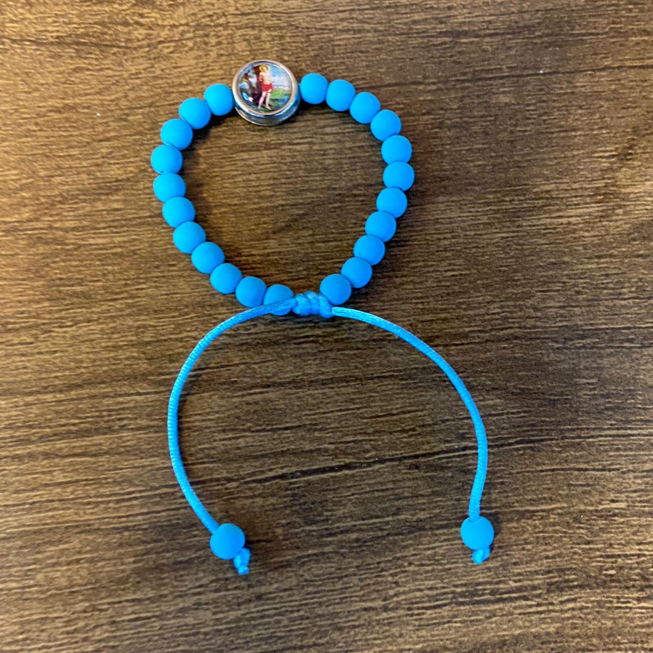 PULSEIRA EMBORRACHADA SÃO SEBASTIÃO AZUL REGULÁVEL (6 UNIDADES)