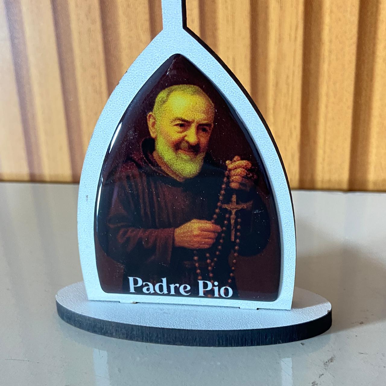 CAPELA MDF DESMONTÁVEL SANTO PADRE PIO 11CM (1 UNIDADE)
