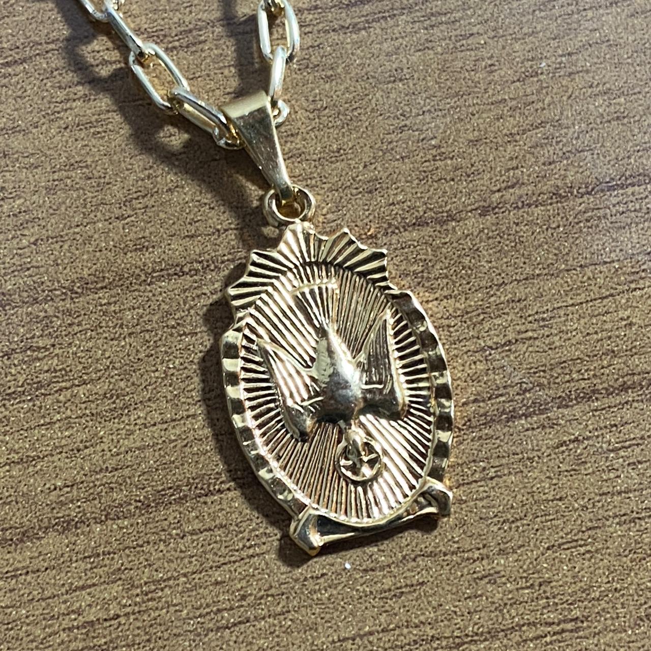 CORRENTE DOURADA DIVINO ESPÍRITO SANTO MOD2 ( 1 UNIDADE)