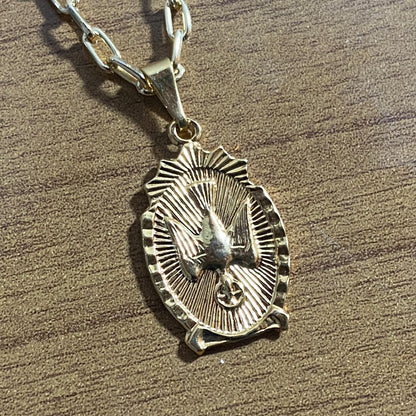 CORRENTE DOURADA DIVINO ESPÍRITO SANTO MOD2 ( 1 UNIDADE)