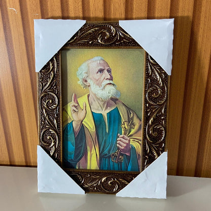 QUADRO COM MOLDURA RESINADO SÃO PEDRO 20,5X15,5 (1 UNIDADE)