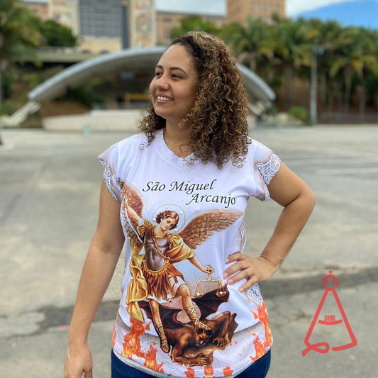 CAMISETA RELIGIOSA SÃO MIGUEL TAMANHO:GG (1 UNIDADE)