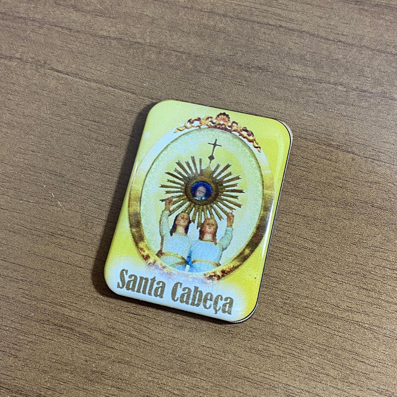 IMÃ MDF QUADRADO RESINADO NOSSA SENHORA DA SANTA CABEÇA (3 UNIDADES)