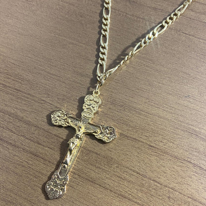 CORRENTE DOURADA COM CRUCIFIXO MOD2 ( 1 UNIDADE)