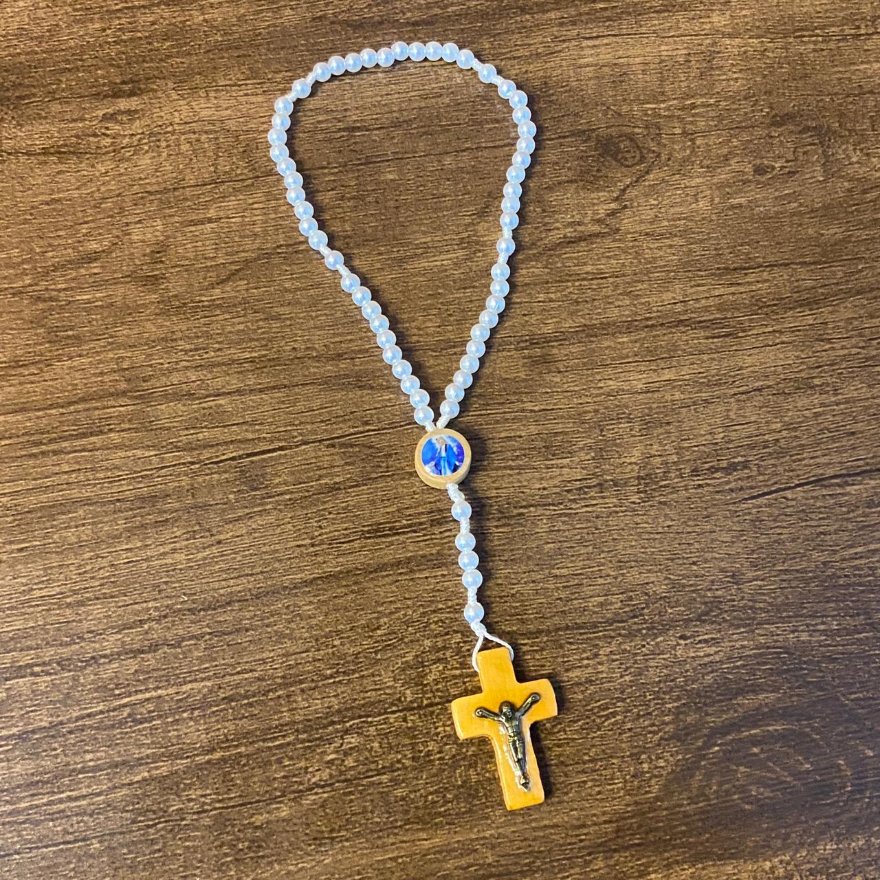 TERÇO PÉROLA MIRIM NOSSA SENHORA DAS GRAÇAS 06MM (12 UNIDADES)