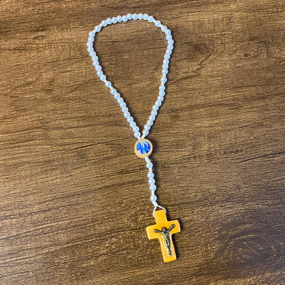 TERÇO PÉROLA MIRIM NOSSA SENHORA DAS GRAÇAS 06MM (12 UNIDADES)