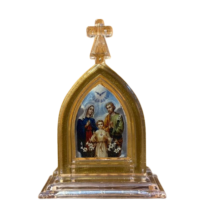 CAPELA ACRÍLICA P SAGRADA FAMÍLIA  12X8,5CM TRANSPARENTE (1 UNIDADE)