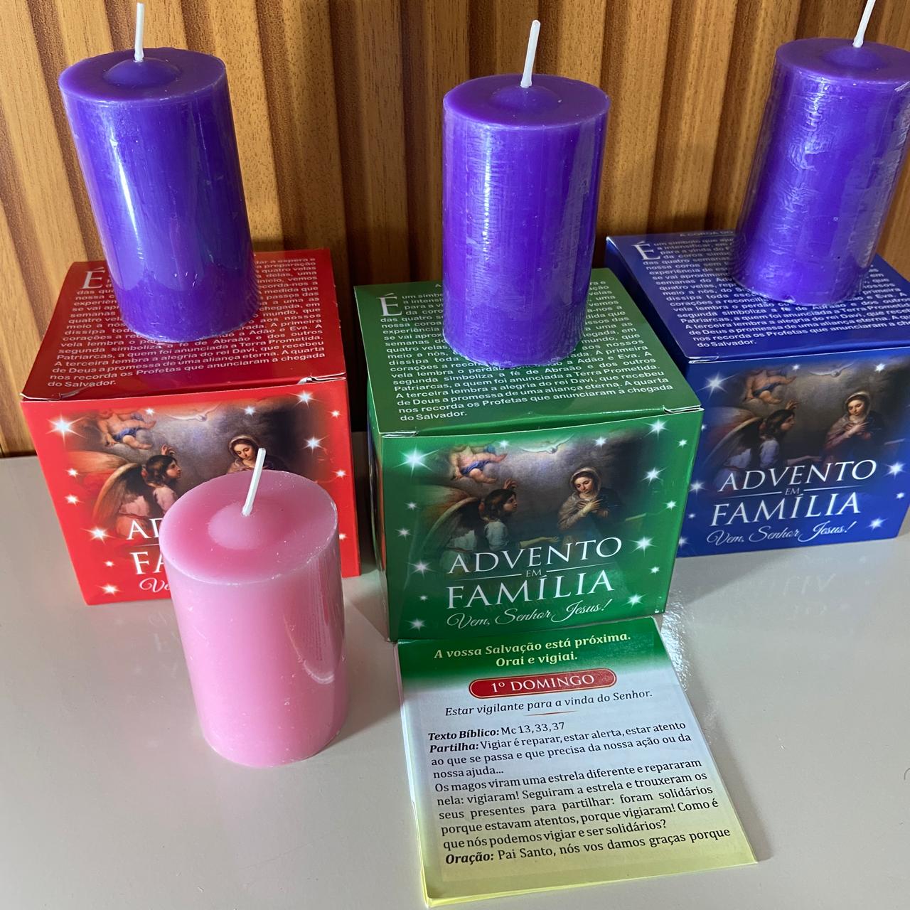 KIT VELA ADVENTO EM FAMÍLIA MOD2 (1 UNIDADE)