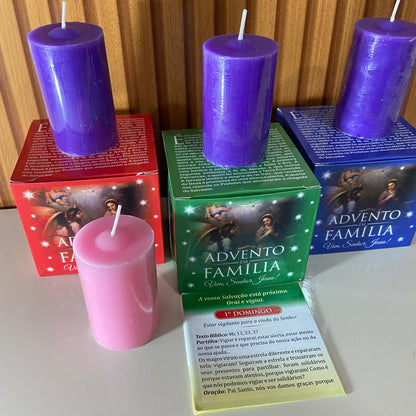 KIT VELA ADVENTO EM FAMÍLIA MOD2 (1 UNIDADE)