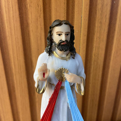 IMAGEM DE RESINA NACIONAL JESUS MISERICORDIOSO 15CM (1 UNIDADE)