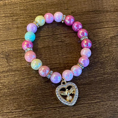 PULSEIRA PÉROLA INFANTIL COM PINGENTE DIVINO ESPÍRITO SANTO  (03 UNIDADES)