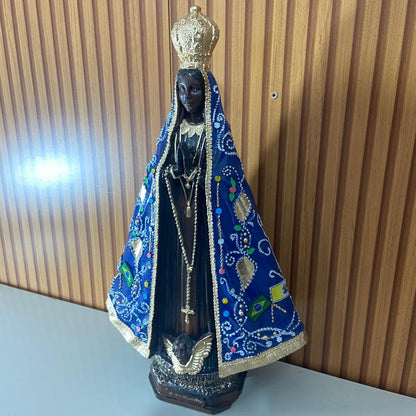 IMAGEM DE GESSO NOSSA SENHORA APARECIDA PINTADA 45CM (1 UNIDADE)