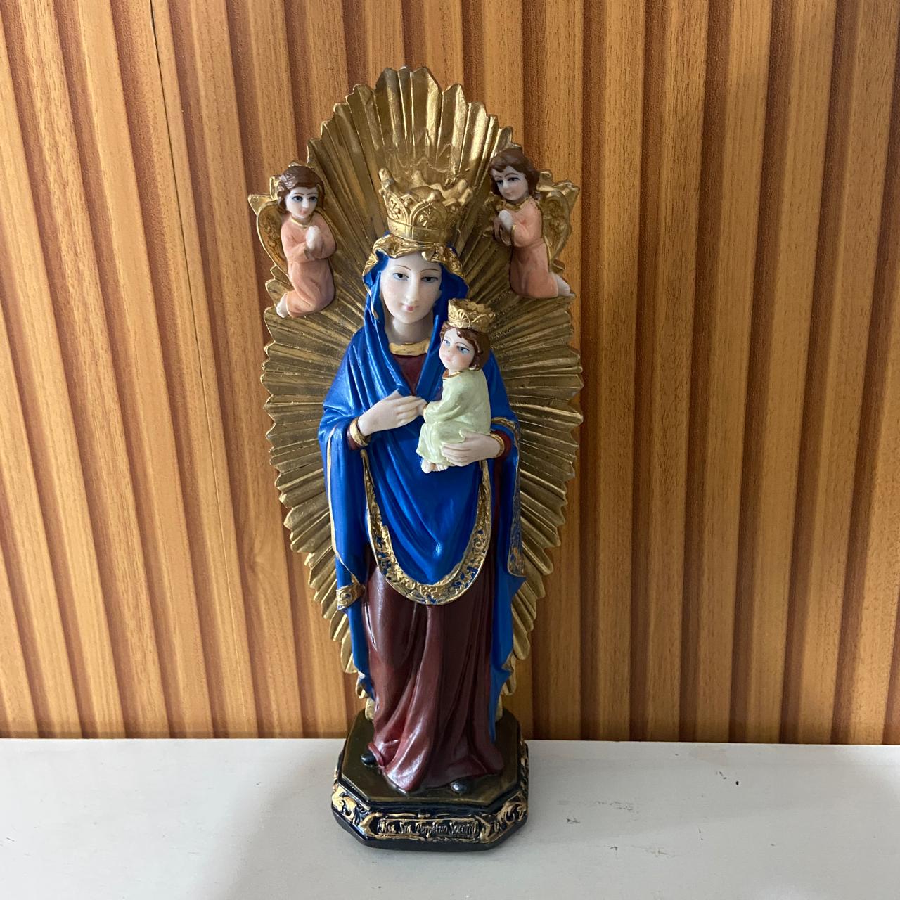 IMAGEM DE RESINA NACIONAL NOSSA SENHORA DO PERPÉTUO SOCORRO 31CM  (1 UNIDADE)