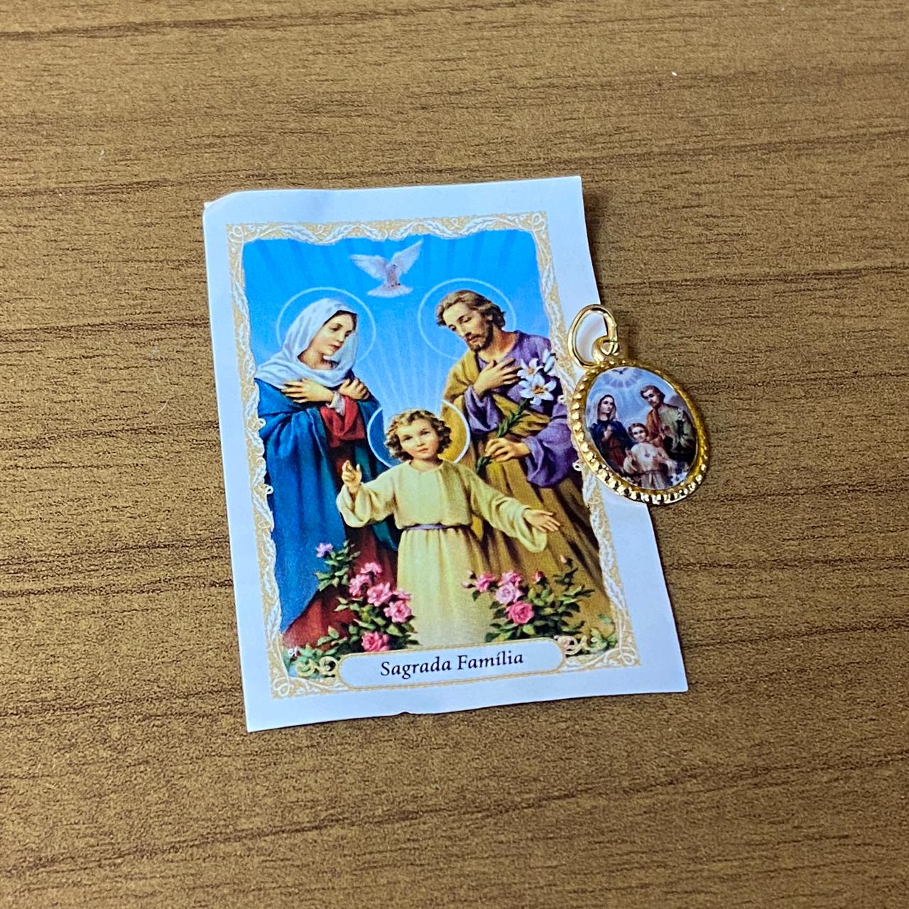 MEDALHA ALUMINIO SAGRADA FAMÍLIA (36 UNIDADES)